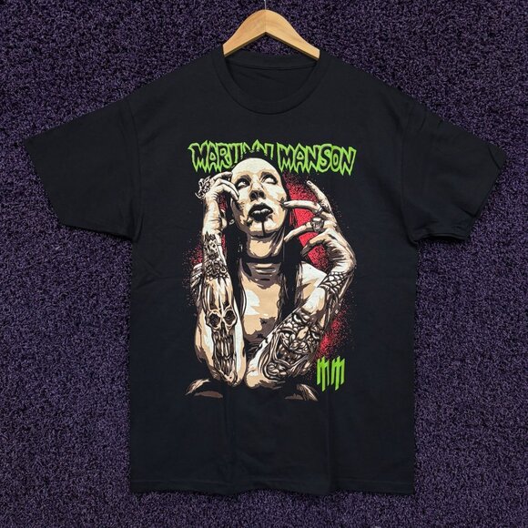Marilyn Manson Portrait Rock T-shirt size large - Picture 1 of 4